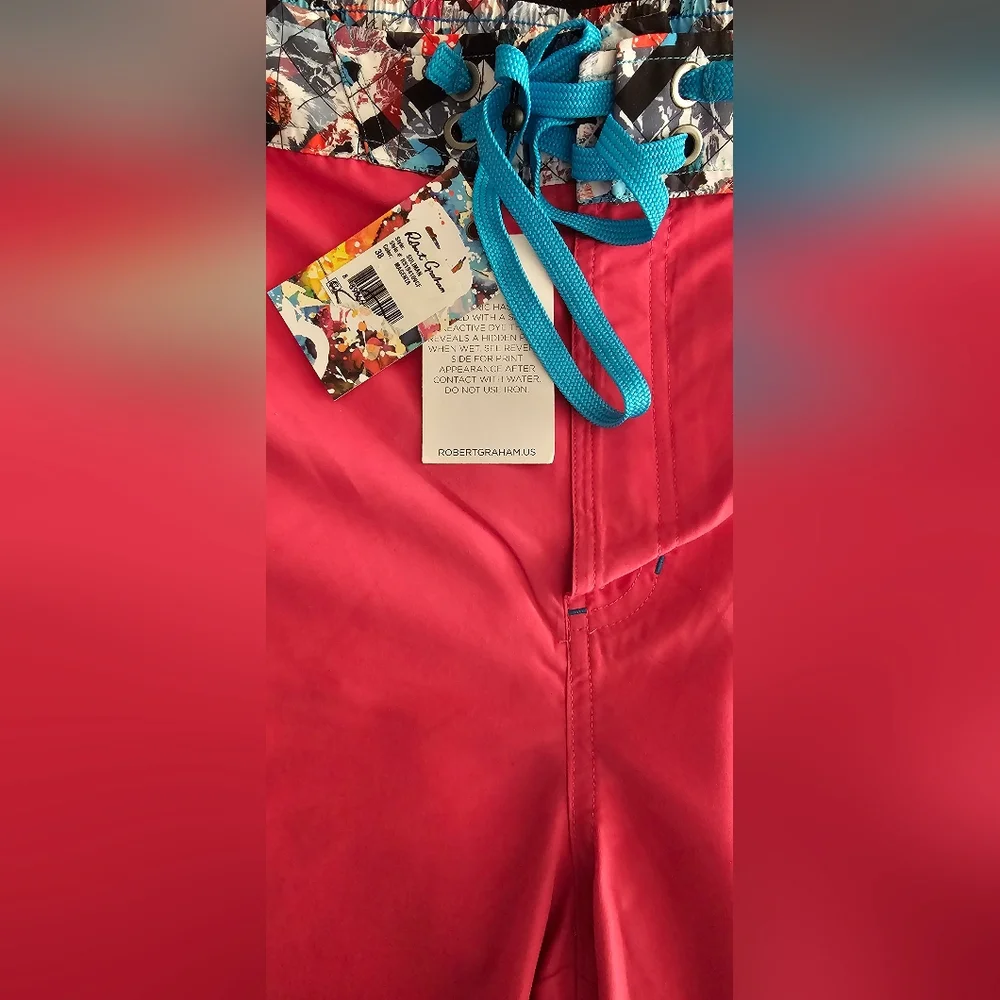 ROBERT GRAHAM Men's  Swim Board Short Size 38 New With Tags. - Picture 2 of 8
